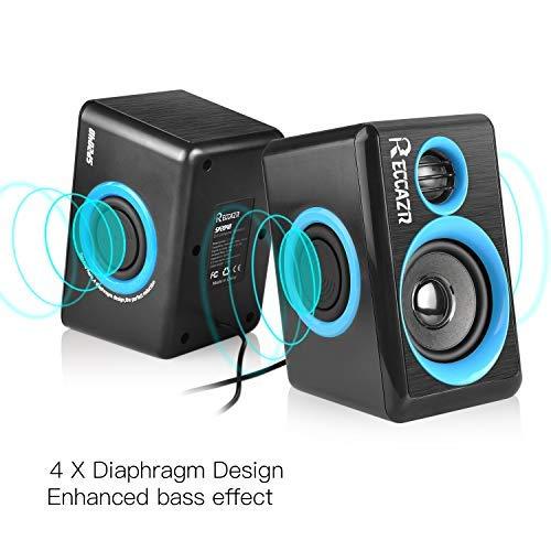 RECCAZR SP2040 Surround Computer Speakers with Deep Bass USB Wired